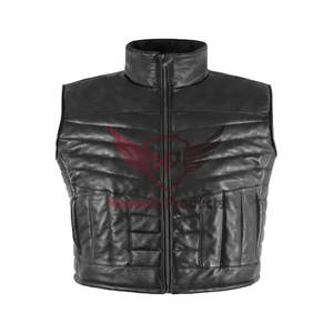 Gilet d'hiver en cuir de style bouffant pour hommes: à la mode, fonctionnel et personnalisable - Product Image 1