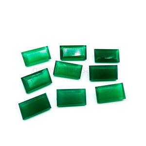 Piedra preciosa facetada rectangular de ónix verde, piedra de ónix Natural para hacer colgantes, piedras preciosas sueltas, piedras preciosas calibradas, calidad fina - Product Image 6