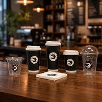 Gobelets en papier personnalisés AT PACK en gros pour les cafés, gobelets à café jetables à double paroi