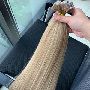 2025 Vente Chaude Super Double Dessiné Remy Extensions de Cheveux Haute Qualité Bande-en Blonde Couleur Droite Lisse et Soyeuse - Product Image 1