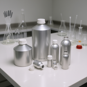 Botellas de Laboratorio Cilíndricas de Aluminio Duradero de Burkle GmbH con Tapa de Rosca para Transferencia de Productos Químicos y Aceite - Product Image 3