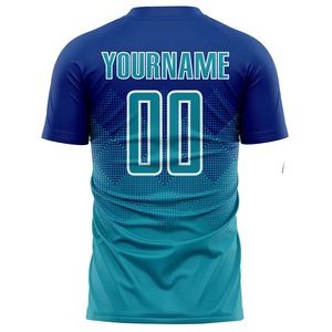 เสื้อฟุตบอลผู้ชายแฟชั่นใหม่ ไซส์ใหญ่ น้ำหนักเบา แห้งเร็ว ผ้าโพลีเอสเตอร์ 100% คอกลม แขนสั้น พิมพ์ลายดิจิทัล - Product Image 2