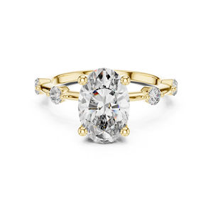 Anillo Solitario Ovalado de Oro Rosa de 14K con Diamante Cultivado en Laboratorio |   Anillo de Lujo de 2.24 Ct con Certificación IGI para Uso Diario |   Diamante Cultivado Nuevo - Product Image 1