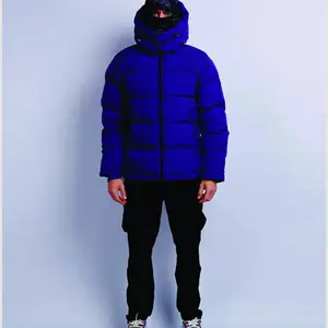 사용자 정의 제조 업체 로고 도매 겨울 다운 재킷 피트니스웨어 폭격기 패딩 재킷 남성