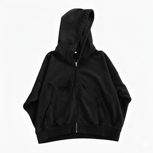 Sudadera con Capucha Extra Grande de Invierno Personalizada, 100% Algodón, Gruesa, 450 g/m², Felpa, Lavado Ácido, Bolsillo, Estilo Vintage Y2K, Ropa Urbana - Product Image 5