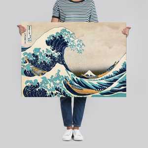 Póster Enmarcado Estilo Art Deco de la Gran Ola de Kanagawa de Katsushika Hokusai para Colgar en la Pared - Product Image 4