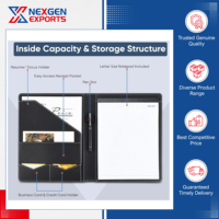 Nexgen Exports, Distribuidor Autorizado, Ofrece Carpetas de Presentación de Cuero PU de Excelente Calidad, para Uso en Oficina y Escuela, Personalizables