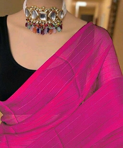 Sari de Estilo Tradicional y Sencillo, Moderno y Elegante, al Por Mayor, al Precio Más Bajo del Mercado, Surat, Gujarat, Prenda Étnica - Product Image 4