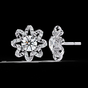 Bijoux sertis de diamants les plus vendus, style hip-hop tendance, moissanite VVS, boucles d'oreilles en or massif 14 carats, vente en gros - Product Image 2