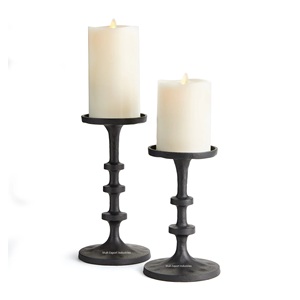Best Selling Metal <b>Pillar</b> <b>Candle</b> <b>Holder</b> Matt <b>Black</b> Finished Luxury Design for Wedding & Christmas Tabletop Decor - Product Image 2