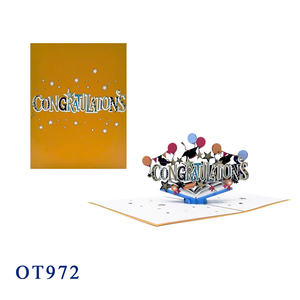 Carte pop-up 3D tendance, impression offset, papier fait main, design personnalisé, Vietcraft, carte en papier artisanal - Product Image 4