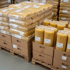 Pasta de Espagueti de Primera Calidad, 100% Trigo Duro y Trigo Sarraceno, Sin Gluten, Baja en Sal, a Granel de Fábrica - Product Image 6