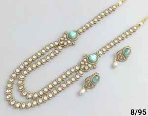 Two Layered Designer Party Wear Stones Jewelry Traditional Wear Beautiful Design Antique Heavy <b>Jewellery</b> <b>Set</b> Earring <b>For</b> <b>Women</b> - Product Image 4