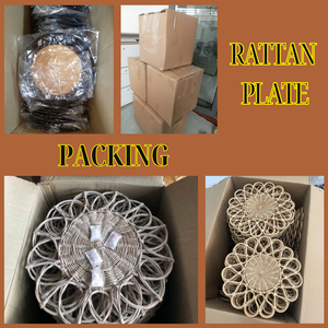 Plateau en rotin tissé de qualité supérieure, fait main, style bohème, multi-usages, décoration d'intérieur, plateau en rotin naturel - Product Image 1