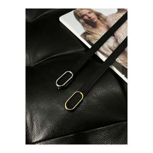 2-Piece Imported Thin <b>Belt</b> with <b>Buckle</b>, Trouser <b>Belt</b>, Shirt <b>Belt</b>, Jacket <b>Belt</b> - Black - Gold & <b>Silver</b> - Product Image 2