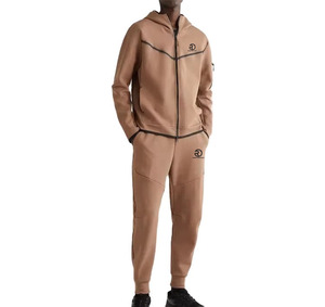 Fabricante personalizado cremallera completa ropa deportiva ligera Tech hombres polar chándales con manga bolsillo transpirable chándales - Product Image 3