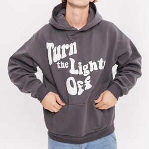 Sweats à capuche et sweat-shirts pour hommes pulls oversize personnalisés en coton organique 100% polaire réfléchissante pour garçons sweat à capuche imprimé gonflé pour hommes - Product Image 3