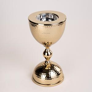 Porte-encens martelé en métal doré chic Oud Mabkhara Ramadan décoration brûleur Bakhoor classique pour parfum d'intérieur - Product Image 1