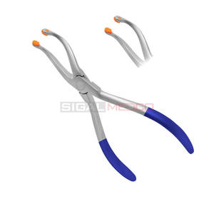 Pince de retrait de couronne professionnelle pince orthodontique Joint de tour corps en acier inoxydable et bande de poignée en PVC Instruments médicaux - Product Image 1