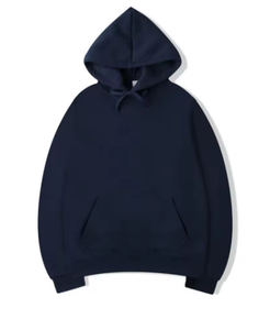Sweat-shirt à capuche pour homme, grande taille, couleur unie, coton, style décontracté, streetwear, automne - Product Image 1