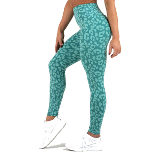 2024 vente en gros taille haute femmes Fitness Gym Leggings coloré Yoga course Stretch sport pantalon tricoté tissu - Product Image 5