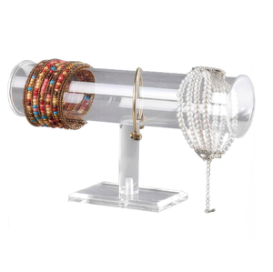 Présentoir de porte-bijoux en acrylique avec logo personnalisé avec conception de barre en T présentoir de boucles d'oreilles en acrylique de qualité standard, meilleure vente - Product Image 1