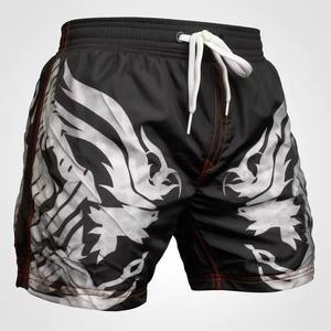 Jiu Jitsu MMA กางเกงขาสั้นต่อสู้แบบมีเอกลักษณ์สีดำโลโก้ออกแบบได้ตามต้องการ - Product Image 6