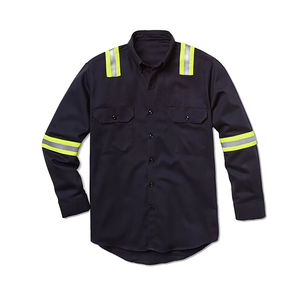 Vêtements de travail personnalisés, chemises à manches longues respirantes, chemises de travail FR pour hommes, vêtements de travail de construction, LED Flash FLEX FIT ENTERPRISE - Product Image 1