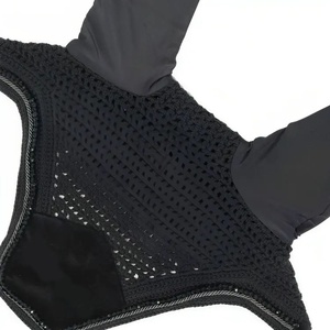 Voile anti-mouches pour cheval avec logo personnalisé, respirant, anti-moustiques, bonnet d'oreille pour cheval, protection en tissu maillé avec étiquette privée - Product Image 2