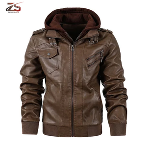 Veste en cuir de style européen pour hommes personnalisable OEM veste de motard motard d'hiver de grande taille respirante nouveau Pakistan - Product Image 5