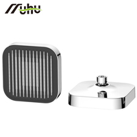 Robinet de douche mural moderne en ABS chromé avec jets de corps, économie d'eau, effet pluie, et pommeaux de douche filtrés carrés de 6 pouces pour eau dure