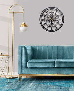 Reloj de pared de metal para decoración de pared para sala de estar y dormitorio, pieza de tiempo moderna romana para oficina en casa, artesanía Tayyab - Product Image 2