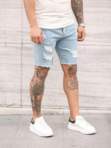 Custom High Quality Vintage Acid Washed Sun Faded Baggy <b>Denim</b> <b>Shorts</b> Solid Color High Street Men's <b>Cargo</b> Customized <b>Denim</b> <b>Shorts</b> - Product Image 5