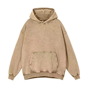 Sudadera con Capucha Unisex de Algodón 100%, Estilo Casual, Holgada, de Alta Calidad, con Estampado Lavado Ácido, Ecológica, Vintage, con Logotipo Personalizado, al por Mayor - Product Image 4