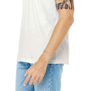 T-shirt en jersey à col en V unisexe-Blanc vintage, 100% coton Airlume, 4.2 oz - Product Image 5