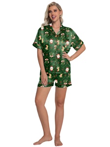 Pyjamas de luxe en modal et plumes pour femmes, ensemble de mode personnalisé – Vêtements de nuit soyeux et frais pour filles, été, automne, printemps - Product Image 5