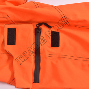 Pantalon Cargo Snowboard Imperméable Orange Haute Visibilité avec Ajusteurs de Ceinture Poches à Fermeture Éclair Sécurisées et Poignets Élastiques - Product Image 5