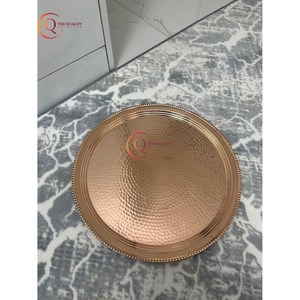 ถาดทองแดงพร้อมโลหะเคลือบเงาสำหรับโรงแรมและบ้านถาดเสิร์ฟอเนกประสงค์จากอินเดีย - Product Image 3