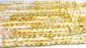 Cuentas Sueltas de Citrino Amarillo Natural, Lisas, de 16 Pulgadas, Citrino de Alta Calidad, Pulido, Redondo, de 6-7 mm, para Joyería DIY - Product Image 2