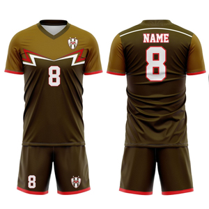 Maillots de football personnalisés en polyester léger, respirant, extensible dans quatre directions, à séchage rapide, pour hommes et femmes, ensembles d'uniformes de sport - Product Image 1
