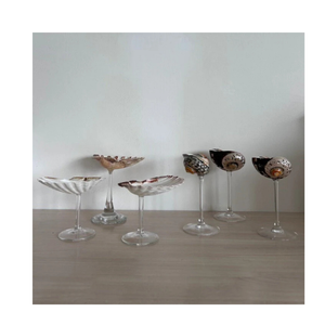 Verre de coquille de conque fait à la main pour le service de cocktail d'événement verre à vin naturel pour le décor de restaurant côtier - Product Image 6