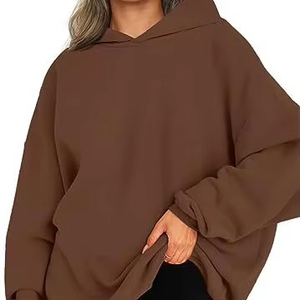 Solid Color Heavyweight Womens Hoodie Custom logo Oversized Loose Breathable <b>Jumper</b> for Women Autumn Long Sleeve Hoodi - Product Image 3