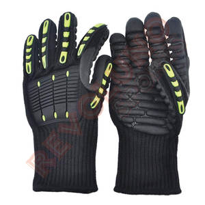 Vente en gros de gants antivibrations Gants de mécanicien de construction personnalisés Gants de sécurité en cuir antichoc en nitrile Gants de travail pour champs pétroliers - Product Image 3