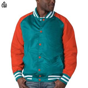 Chaqueta de Invierno de Béisbol de Satén 100% Poliéster con Logotipo Personalizado, Chaqueta de Invierno Universitaria Transpirable de Alta Calidad para Hombre - Product Image 3