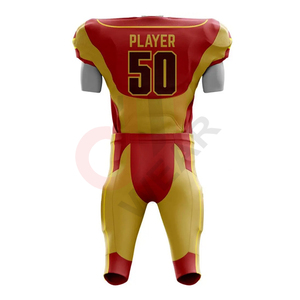 ชุดยูนิฟอร์มอเมริกันฟุตบอลไซส์ XL ขายดีที่สุด คุณภาพสูง พิมพ์ลายด้วยความร้อน ระบายอากาศได้ดี ชุดใหญ่พิเศษ ผลิตจากโพลีเอสเตอร์ 100% - Product Image 3