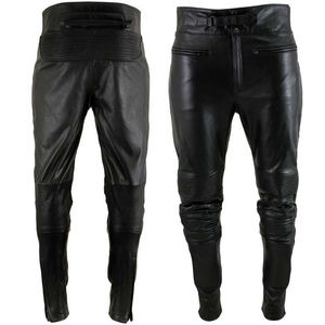 Pantalon en cuir véritable de haute qualité pour hommes Pantalon en cuir de couleur noire en peau de mouton au meilleur prix - Product Image 2