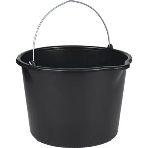 Cubo de polietileno negro de 20L para construcción con boquilla - Product Image 2