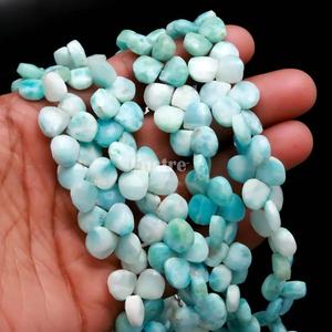 ลาริมาร์ทรงลูกบาศก์เหลี่ยมเพชรพลอย สีฟ้า 100% ธรรมชาติ ลูกปัด ได้รับการรับรองจากผู้ที่สาม สำหรับทำเครื่องประดับ สร้อยข้อมือ 7 นิ้ว 9 มม. - Product Image 3