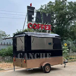 Mobile coffee cart ice cream cart snack food catering trailer fast food truck for sale pizza beer cocktail