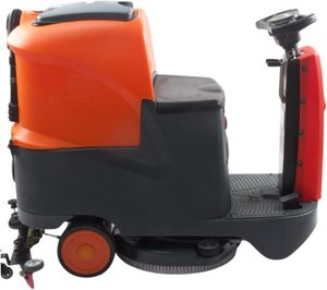 Ride-On Commercial <b>Floor</b> Scrubber Machine – 48,400 Sqft/H Coverage, 22” <b>Brush</b>, Dual 18.5 Gal Tanks, 200 RPM, 700 mbar Suction - Product Image 1